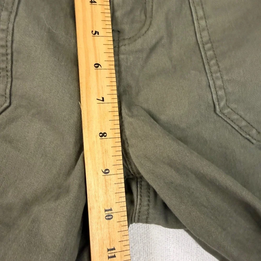 1822 Denim Womens Olive Green Utility Straight Leg Patch Pocket Pants Size 10